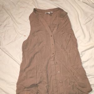 Nude button down shirt